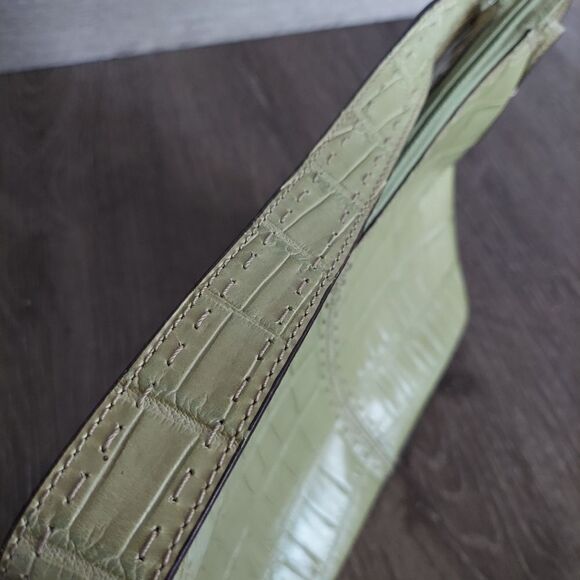 Fossil Green Croc Embossed Leather Bag - Picture 8 of 9